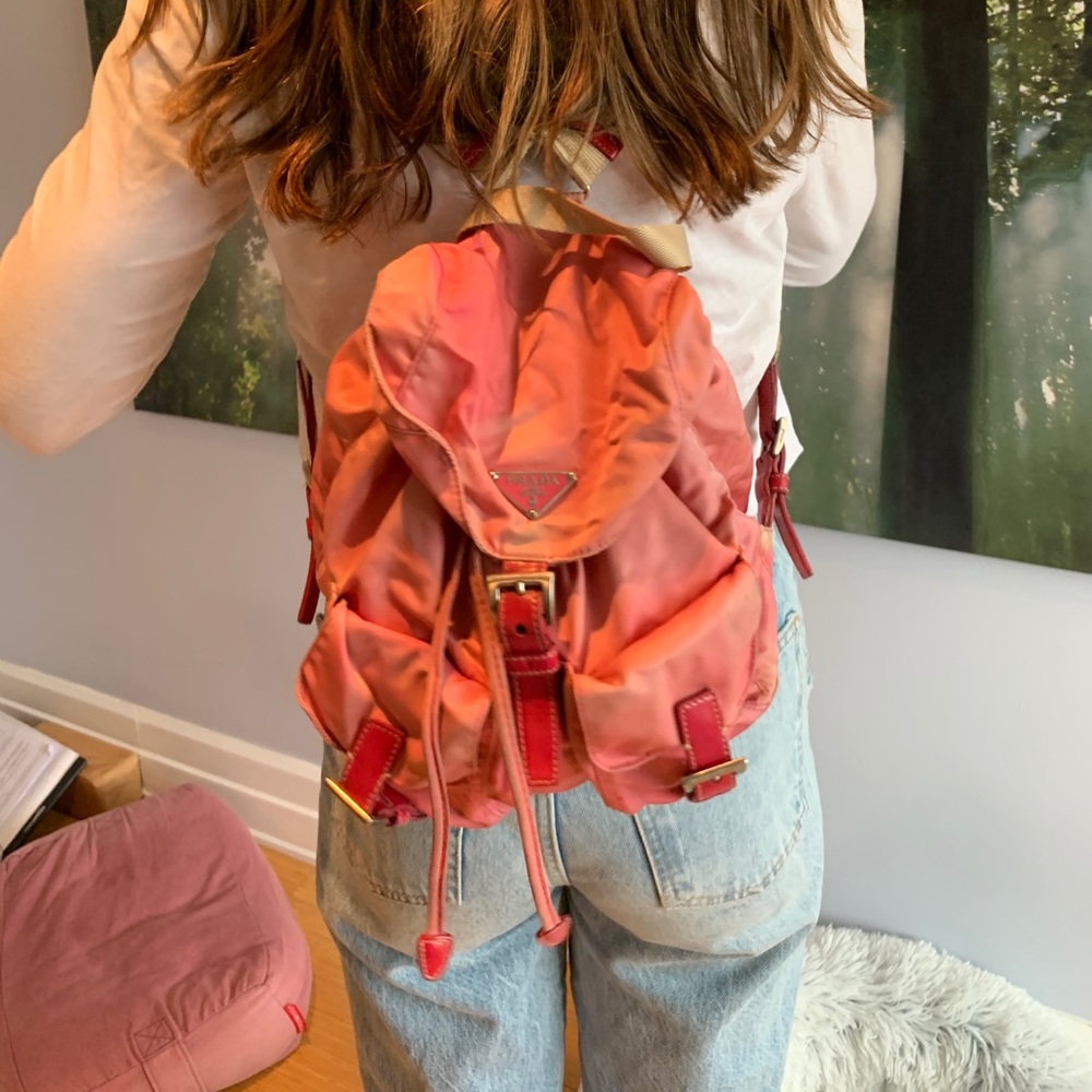 Prada Nylon Pink Small Backpack - image 4